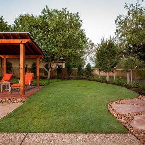 The Civic at Frisco Square apartment pool with cabanas and outdoor seating